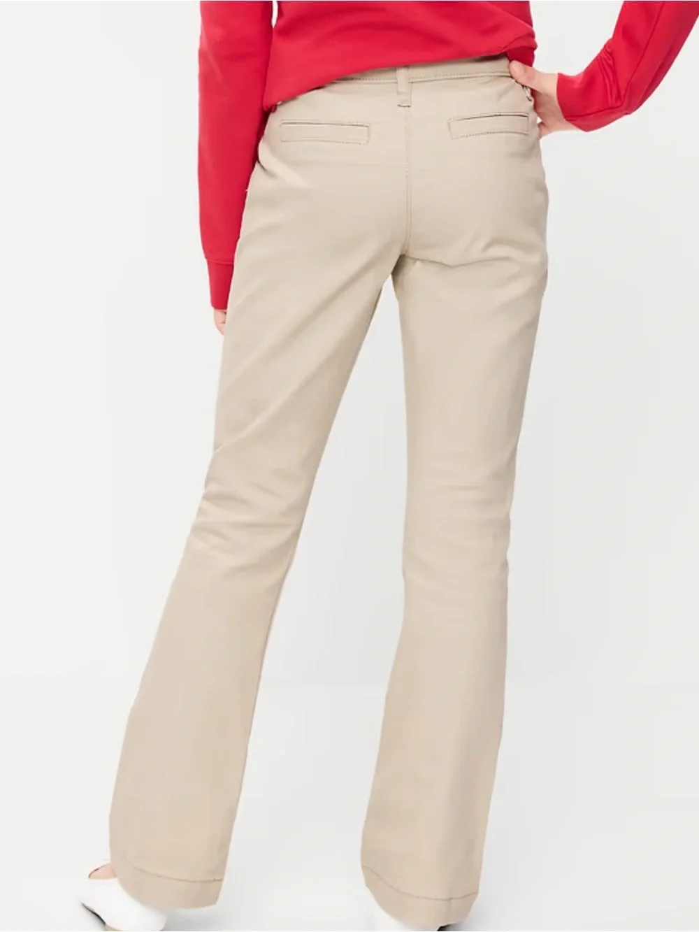 Old Navy Beige Straight-Leg Pants